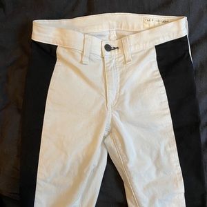 Rag & Bone White + Black Skinny Jeans- 27